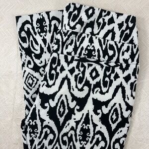 IBKUL Pants Womens 8 Damask Print High Rise Straight Ankle Golf Activewear 30x28